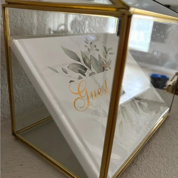 Glass gift card box with Guest Book - Picture 3 of 6